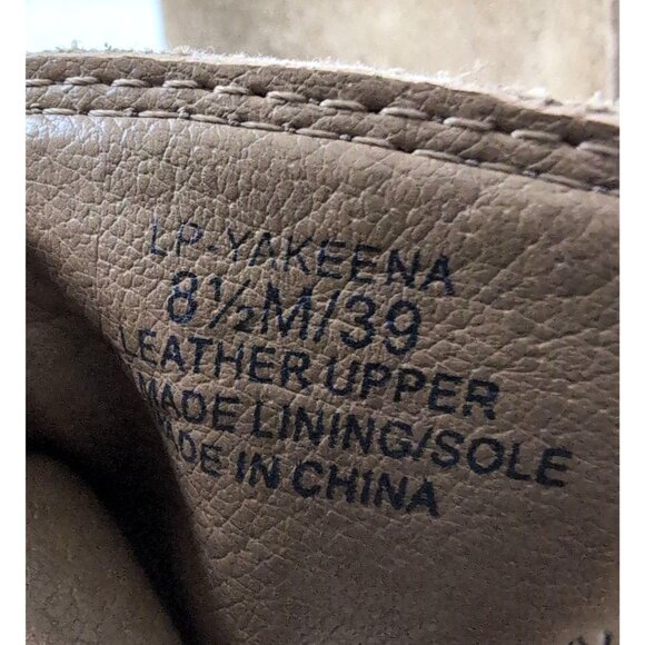 Lucky Brand Wedge Ankle Boot Bootie Women 8.5 Tan Boho Western Suede Yakeena - Picture 8 of 12